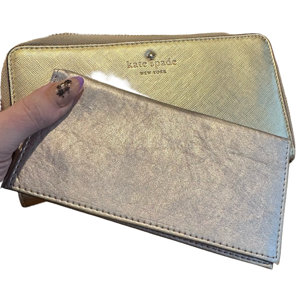 Kate Spade STORYBOOK Gold Leather Wallet/ Wristlet NWOT - Picture 11 of 11